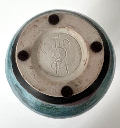 Otto Heino Ceramic Vase with Robin Egg Blue Glaze by Otto Heino