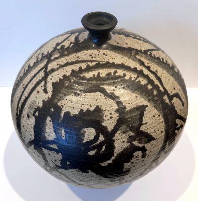 Otto Heino Large Ceramic Jar Vase with Striking Glaze by Vivika and Otto Heino