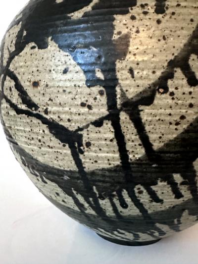 Otto Heino Large Ceramic Jar Vase with Striking Glaze by Vivika and Otto Heino