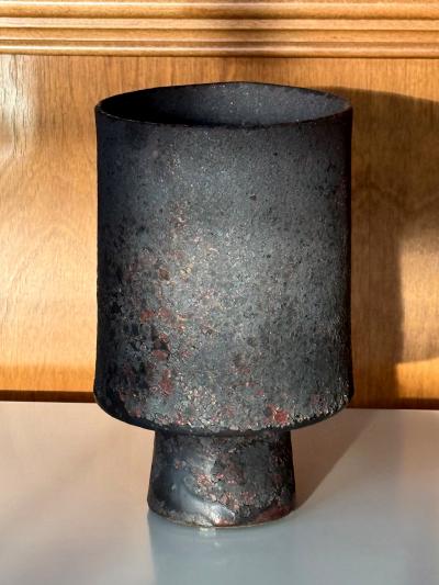 Otto Natzler Ceramic Vase with Unique Glaze by Otto Natzler