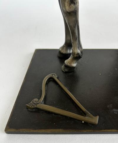 Otto Poertzel Otto Poertzel 1920s Bronze Bone Horse Sculpture The Minstrel The Maiden 