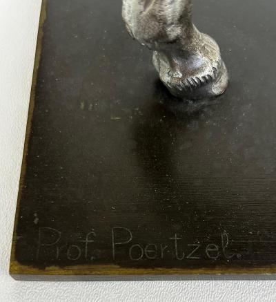 Otto Poertzel Otto Poertzel 1920s Bronze Bone Horse Sculpture The Minstrel The Maiden 