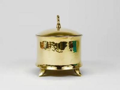 Otto Prutscher Otto Prutscher Art Nouveau Brass Box Bowl With Lid Melzer Neuhardt 1920s