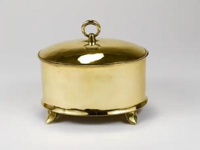 Otto Prutscher Otto Prutscher Art Nouveau Brass Box Bowl With Lid Melzer Neuhardt 1920s