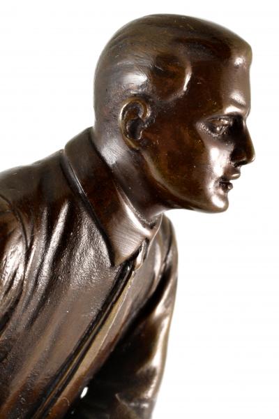 Otto Schmidt Hofer SCHMIDT HOFER 1873 1925 BERLIN GERMANY BRONZE FIGURE OF A BOWLER ART DECO 