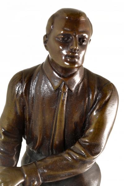 Otto Schmidt Hofer SCHMIDT HOFER 1873 1925 BERLIN GERMANY BRONZE FIGURE OF A BOWLER ART DECO 