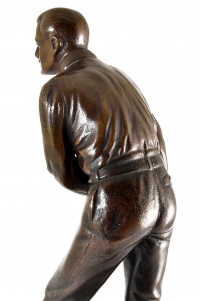Otto Schmidt Hofer SCHMIDT HOFER 1873 1925 BERLIN GERMANY BRONZE FIGURE OF A BOWLER ART DECO 