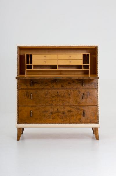 Otto Schultz Swedish Modern Bureau by Otto Schulz for Boet 1940s