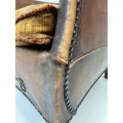 Otto Schulz 1930 s European Leather Lounge Chair