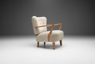 Otto Schulz Floating Easy Chair by Otto Schulz Attr Sweden 1940s