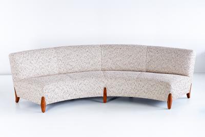 Otto Schulz Important Otto Schulz Curved Four Seat Sofa for Boet Sweden Mid 1940s