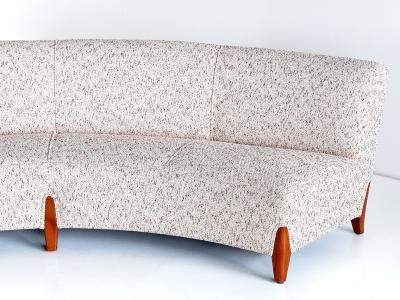 Otto Schulz Important Otto Schulz Curved Four Seat Sofa for Boet Sweden Mid 1940s