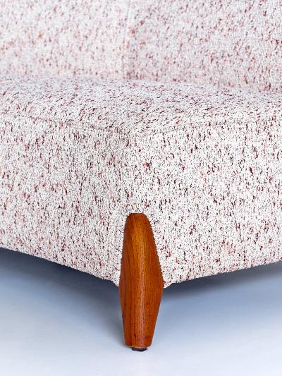 Otto Schulz Important Otto Schulz Curved Four Seat Sofa for Boet Sweden Mid 1940s