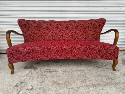 Otto Schulz Otto Schultz 66 5 Bentwood Arm Bowed Front Sofa