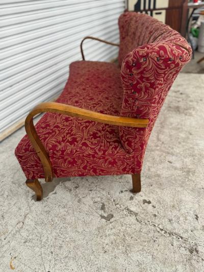 Otto Schulz Otto Schultz 66 5 Bentwood Arm Bowed Front Sofa