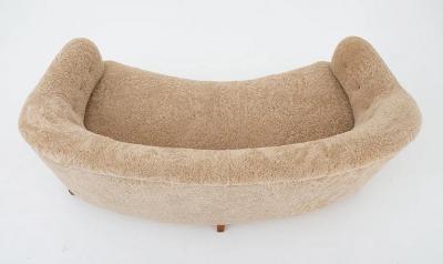 Otto Schulz Otto Schulz Attributed Scandinavian Mid Century Sofa in Sheepskin