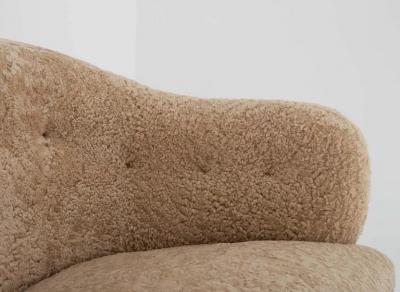Otto Schulz Otto Schulz Attributed Scandinavian Mid Century Sofa in Sheepskin