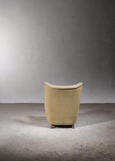 Otto Schulz Otto Schulz High Back Armchair for Boet Sweden 1930s