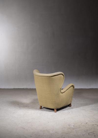 Otto Schulz Otto Schulz High Back Armchair for Boet Sweden 1930s