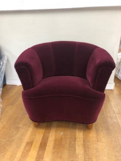 Otto Schulz Otto Schulz Velvet Club Chair
