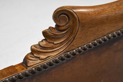 Otto Schulz Pair of Low Beech Armchairs with Leather by Otto Schulz Sweden Mid 20th Century