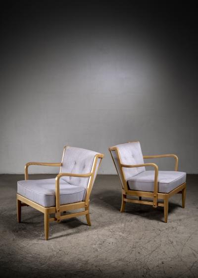 Otto Schulz Pair of Otto Schulz lounge chairs