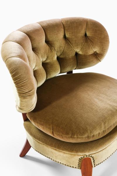 Otto Schulz Set of 2 Easy Chairs in Beech and Velvet by Otto Schulz 1936