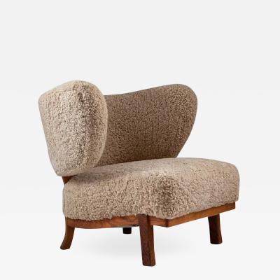 Otto Schulz Swedish Modern Lounge Chair by Otto Schulz for Boet