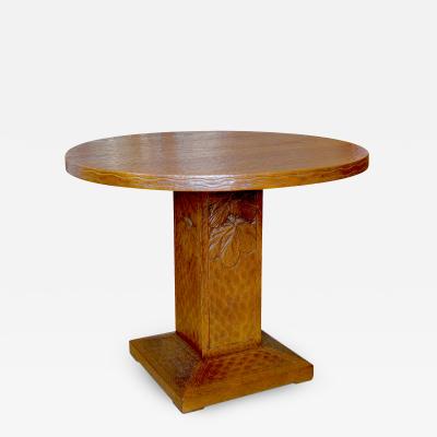 Otto Wretling Arts and Crafts Table in Gouged Oak by Otto Wretling
