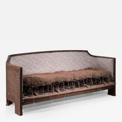 Otto Wretling Otto Wretling Art Nouveau pine sofa