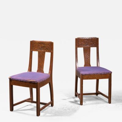 Otto Wretling Pair of Otto Wretling pine dining chairs