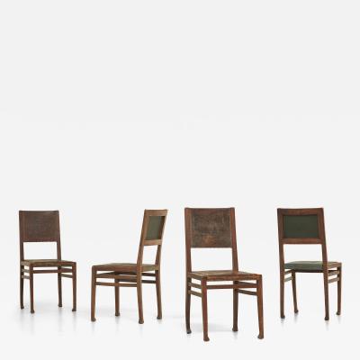 Otto Wytrlik Otto Wytrlik set of four chairs designed 1901