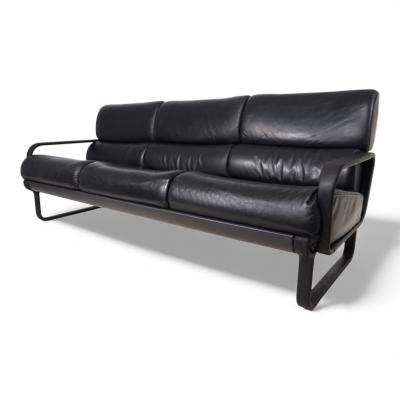 Otto Zapf Drabert Lobbytop 3 seater leather sofa by Otto Zapf 1970