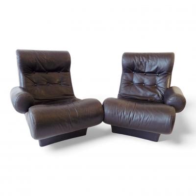 Otto Zapf Otto Zapf Sofalette leather two seater sofa 1970