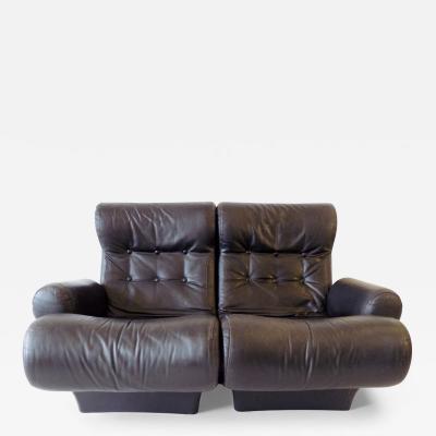 Otto Zapf Otto Zapf Sofalette leather two seater sofa 1970