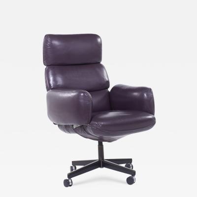 Otto Zapf Otto Zapf for Knoll Mid Century Leather Office Chair