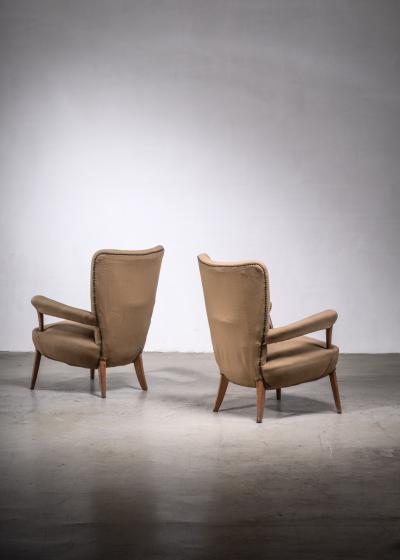 Ottorino Aloisio Pair of Ottorino Aloisio chairs for Colli