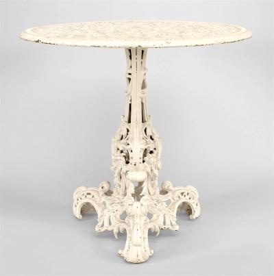 Outdoor American Victorian Iron Center Table