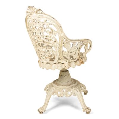 Outdoor American Victorian Iron Swivel Chair