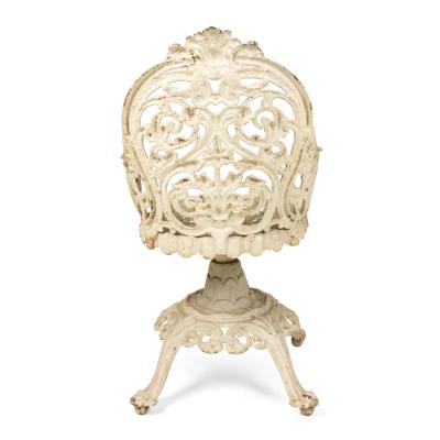 Outdoor American Victorian Iron Swivel Chair