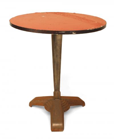 Outdoor Art Deco Style Chrome Cafe Table