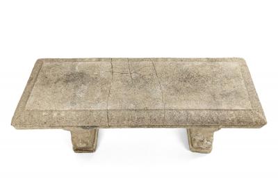 Outdoor Concrete Scroll Bench