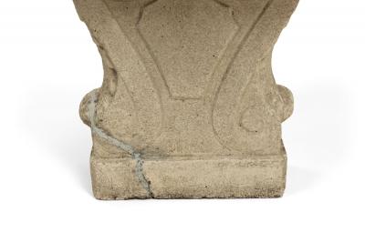 Outdoor Concrete Scroll Bench