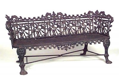 Outdoor English Victorian Iron Settee
