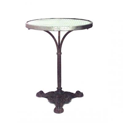 Outdoor French Iron and Crystal Caf Table