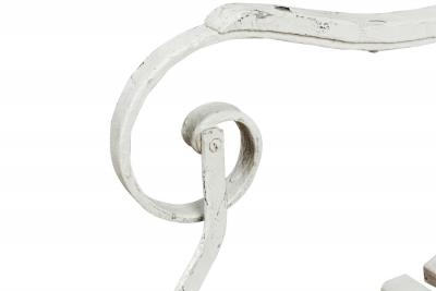 Outdoor French White Iron Folding Armchair