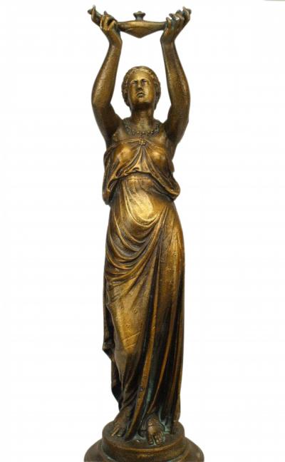 Outdoor Iron Greek Female Figure Statuaries