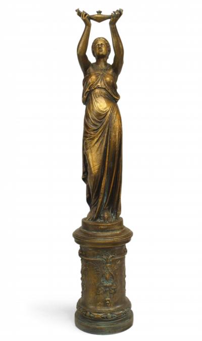Outdoor Iron Greek Female Figure Statuaries