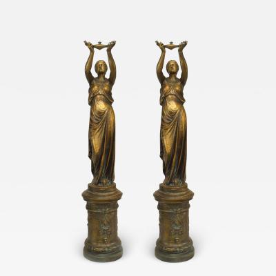 Outdoor Iron Greek Female Figure Statuaries