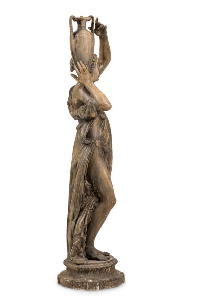 Outdoor Iron Greek Woman Statuary